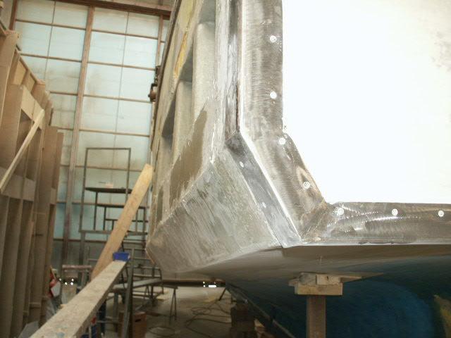 Ajout de bouchains - jonction tableau arri�re